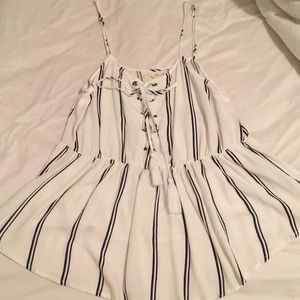 Black and whit stripped blouse